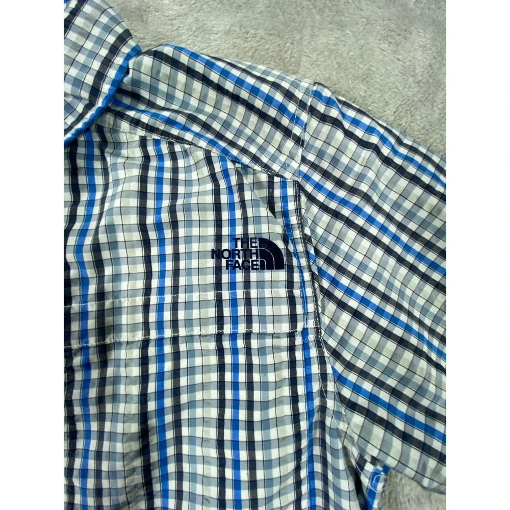 The North Face‎ Shirt Mens Small Blue Plaid Mesh Lined Fishing Outdoor Button Up